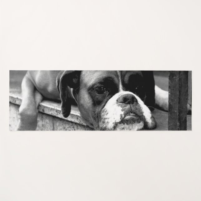 Boxer Dog On Windowsill ymm Yoga Mat (Front (Horizontal))
