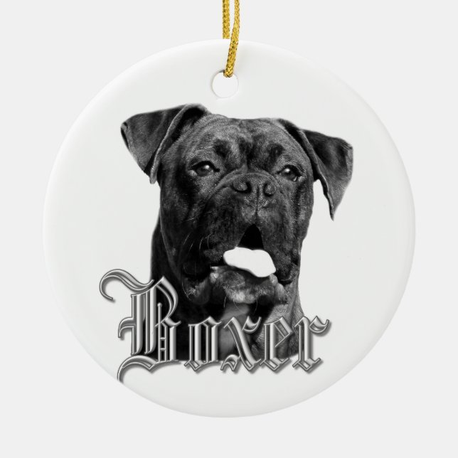 Boxer dog ornament (Front)