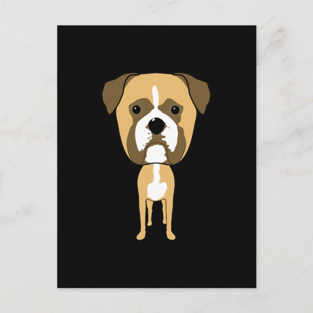 Boxer Dog. Oversized head. Postcard (Front)