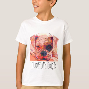 Boxer Dog Painting in Dazzling Colours Kids T-Shirt