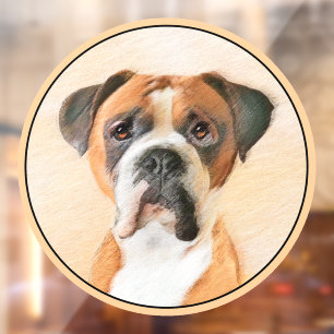 Boxer Dog Painting Uncropped Original Animal Art