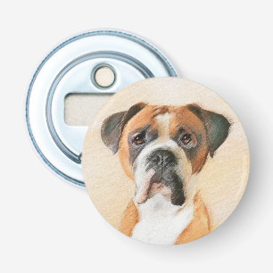 Boxer Dog Painting Uncropped Original Animal Art Bottle Opener