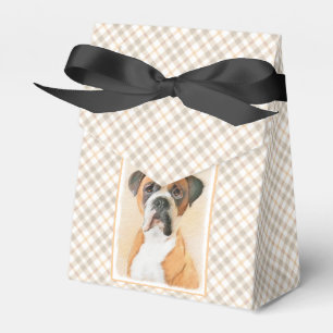 Boxer Dog Painting Uncropped Original Animal Art Favour Box