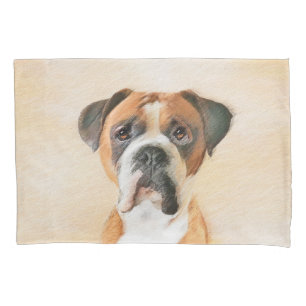 Boxer Dog Painting Uncropped Original Animal Art Pillowcase