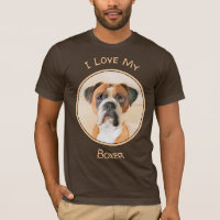 Boxer Dog Painting Uncropped Original Animal Art