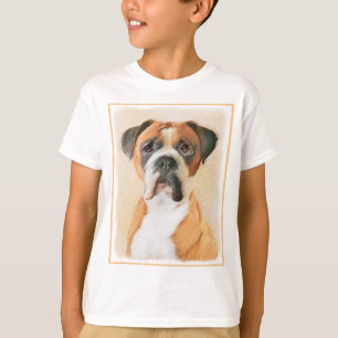 Boxer Dog Painting Uncropped Original Animal Art T-Shirt