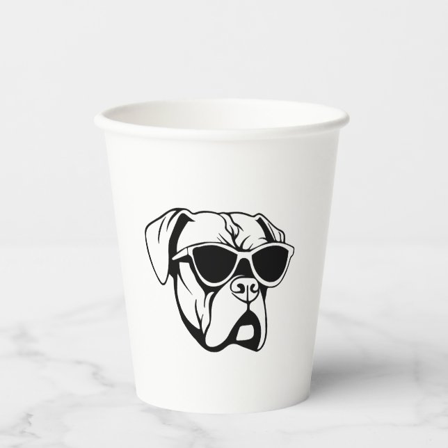 Boxer Dog Paper Cups (Front)