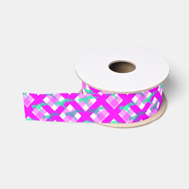 Boxer dog Pattern Grosgrain Ribbon (Spool)