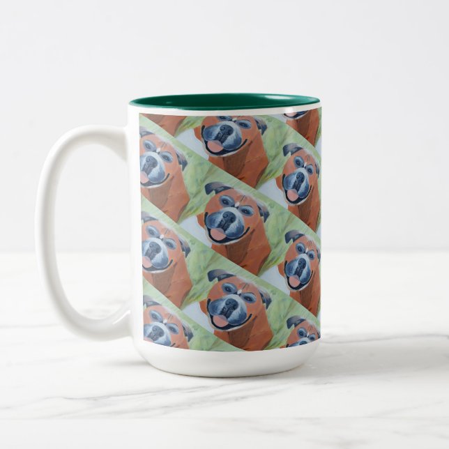 boxer dog pattern mug (Left)