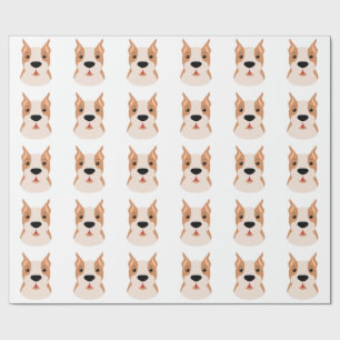 BOXER DOG PATTERN Wrapping Paper