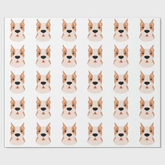 BOXER DOG PATTERN Wrapping Paper
