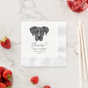 Boxer Dog Personalised Cheers Napkins