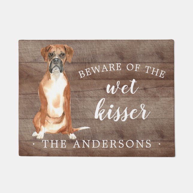 Boxer Dog Personalised Door Mat (Front)