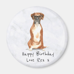 Boxer Dog Personalised Magnet