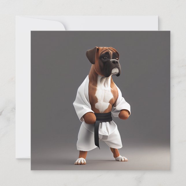 Boxer Dog Play Karate, Boxer Dog Karate Player (Front)