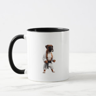 Boxer Dog Play Karate, Boxer Dog Karate Player Mug