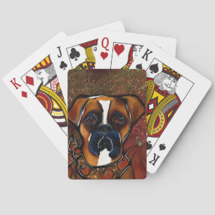 Boxer Dog Playing Cards