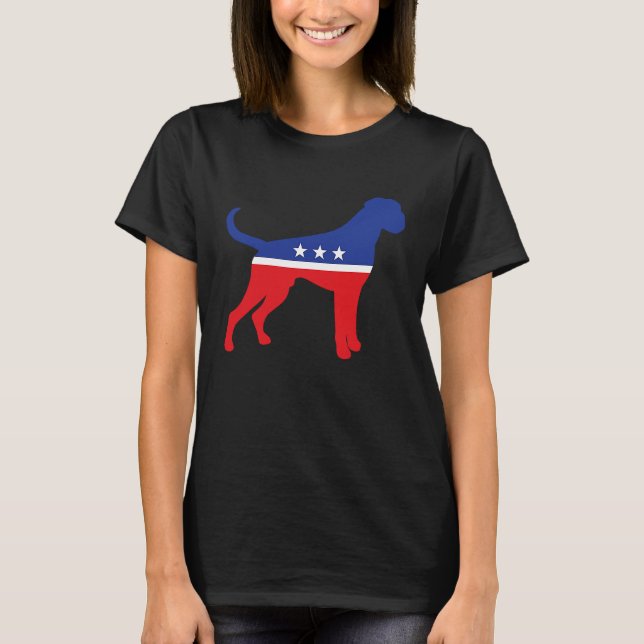 Boxer Dog  Political Symbol Election Mascot T-Shirt (Front)