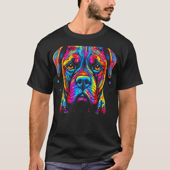 Boxer Dog Pop Art T-Shirt (Front)