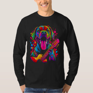 Boxer Dog Pop Guitarist T-Shirt