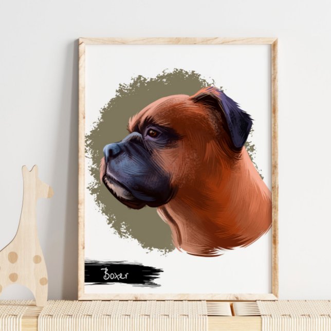 Boxer Dog Portrait | Pet Portrait Wall Print  (Creator Uploaded)
