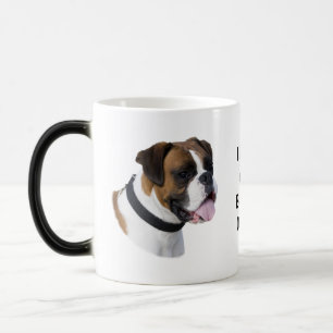 Boxer dog portrait photo magic mug