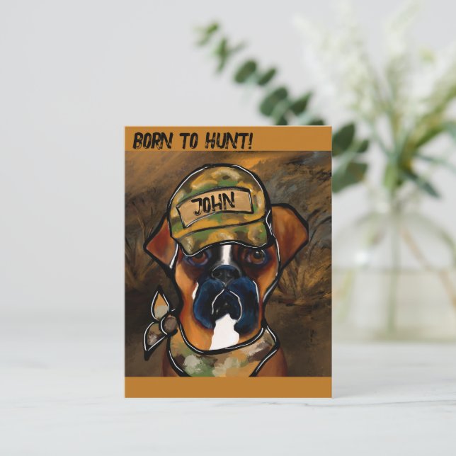 Boxer Dog Postcard (Standing Front)