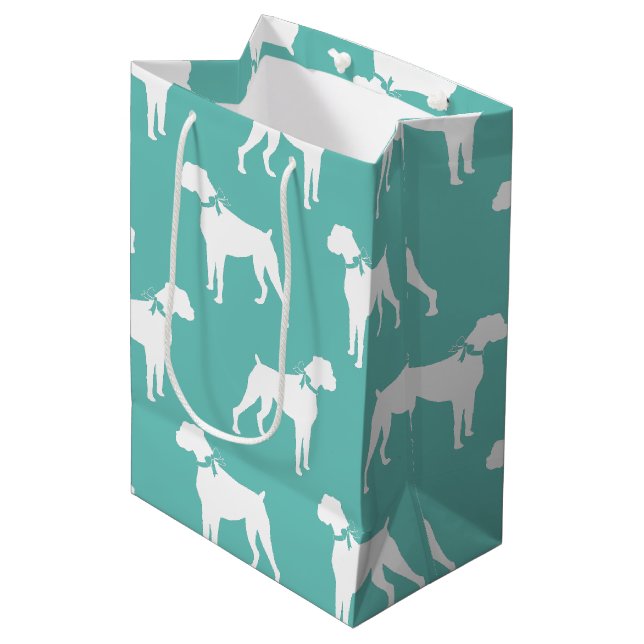 Boxer Dog Puppy Medium Gift Bag (Front Angled)