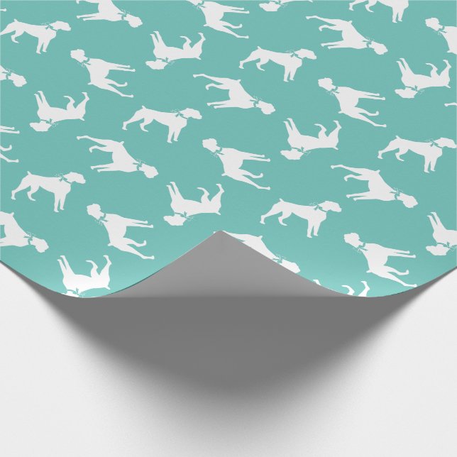 Boxer Dog Puppy Wrapping Paper (Corner)