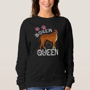 Boxer Dog Queen Boxer Dog Owner Pet Puppy Breeder Sweatshirt