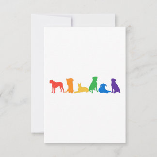 Boxer Dog Rainbow Thank You Card