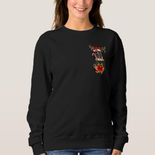 Boxer Dog Reindder In Pocket Christmas Dog Lovers Sweatshirt
