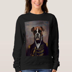 Boxer Dog Renaissance Pet Portrait Mediaeval Paint Sweatshirt