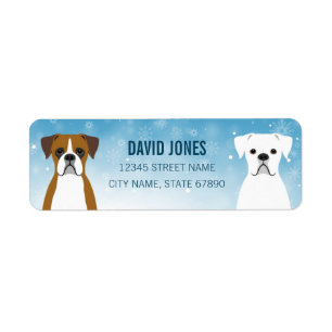 Boxer Dog Return Address Labels