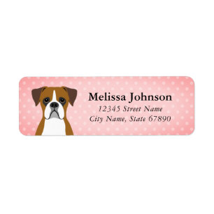 Boxer Dog Return Address Labels