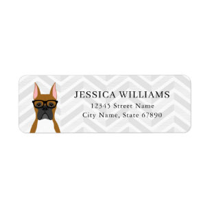 Boxer Dog Return Address Labels