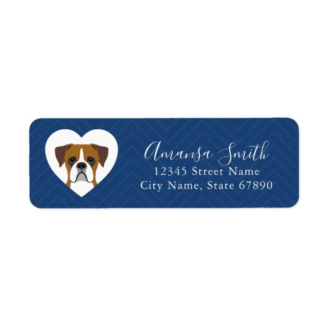 Boxer Dog Return Address Labels (Front)
