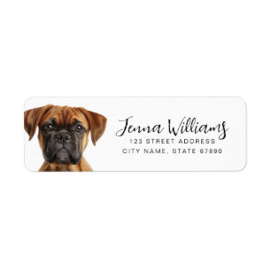 Boxer Dog Return Address Labels