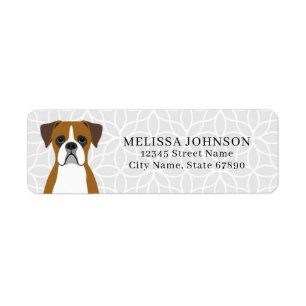 Boxer Dog Return Address Labels