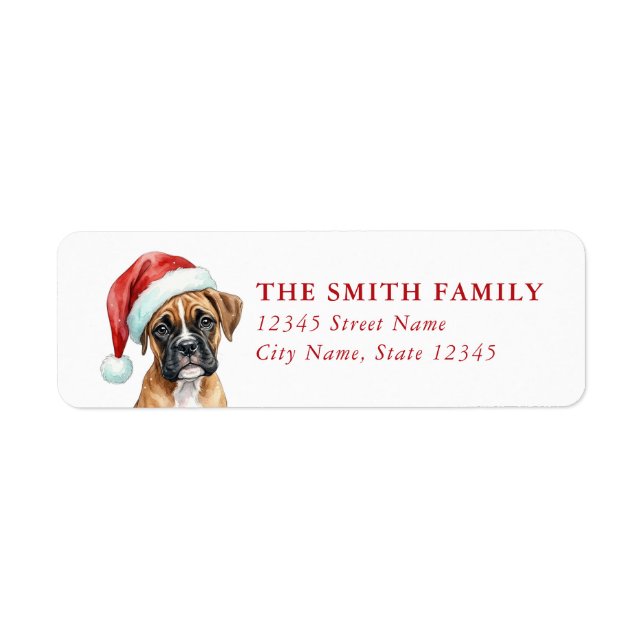 Boxer Dog Return Address Labels (Front)