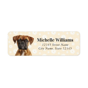 Boxer Dog Return Address Labels