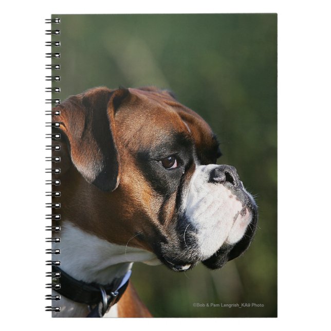 Boxer Dog Side Profile Spiral Notebook (Front)