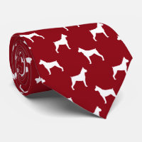 Boxer Dog Silhouettes Pattern (Cropped Ears)