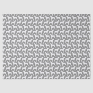 Boxer Dog Silhouettes Pattern Grey Tissue Paper