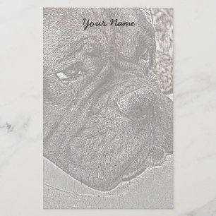 Boxer Dog stationary Stationery