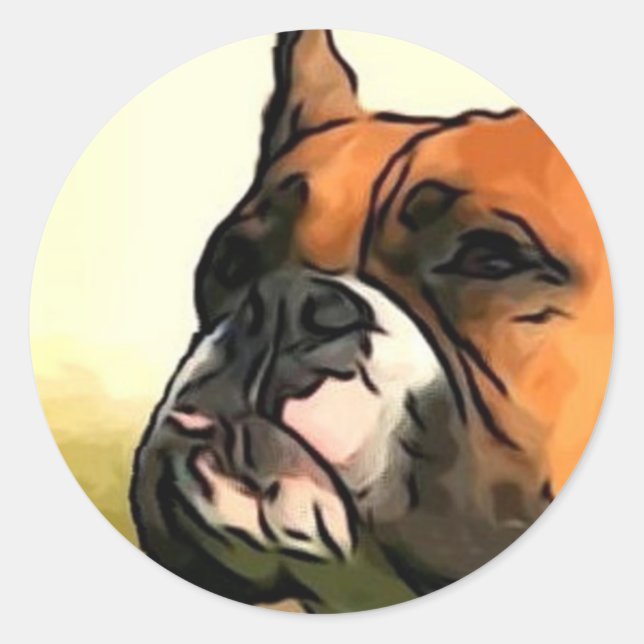 Boxer dog sticker (Front)