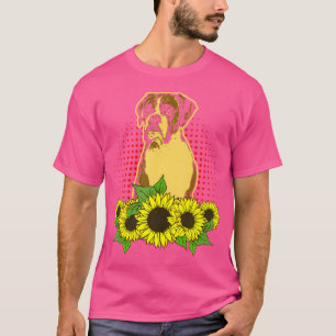 Boxer Dog Sunflowers Cute Boxer Dog T-Shirt