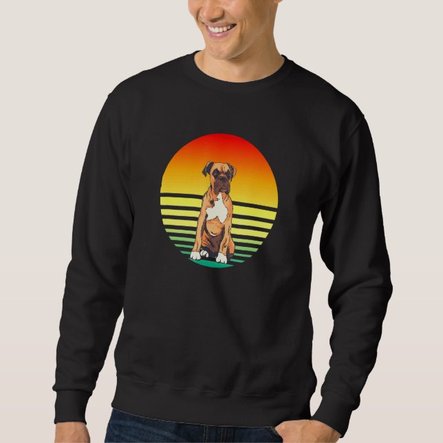 Boxer Dog Sunset Sweatshirt (Front)