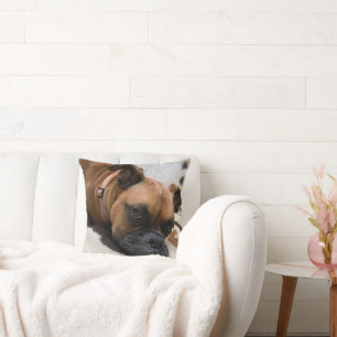 Boxer Dog Throw Pillow