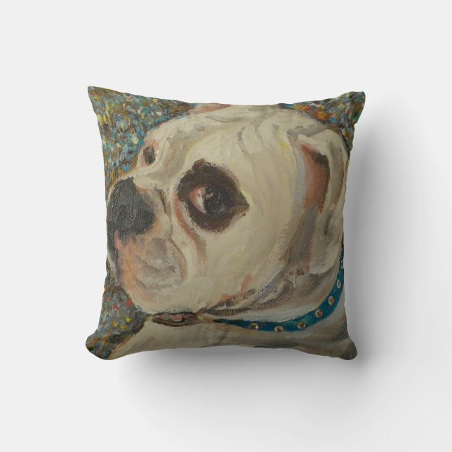 Boxer Dog Throw Pillow (Front)